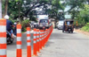 In order to control vehicles &rsquo;fibre cones&rsquo; are placed